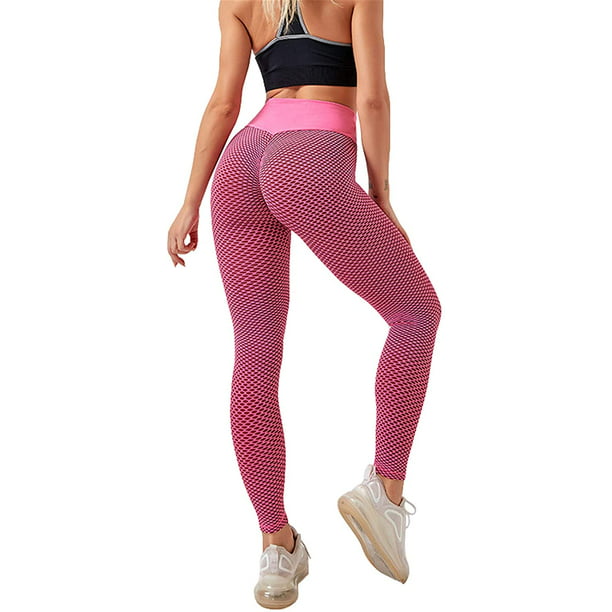 Eoyles gy Attractive Women High Waist Ultra Soft Red and Pink Roses Athletic Pants for Yoga Leggings 
